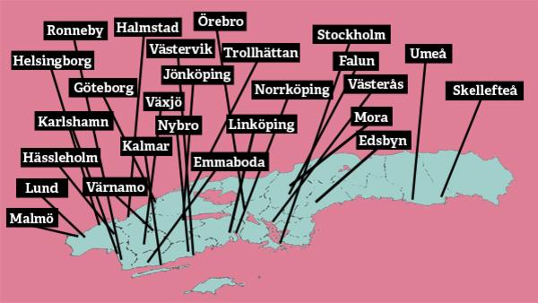 Cambridge English map Sweden