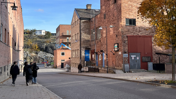Exteri&ouml;r av gamla porslinsfabriken i Gustavsberg.