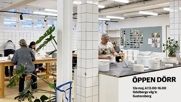 Bild från keramikverkstaden i Gustavsberg