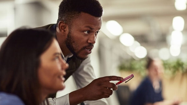 Businesspeople working together in an office