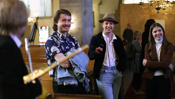 Studerande p&aring; Gotlands Tons&auml;ttarskola, Ljudv&aring;gor 2021.