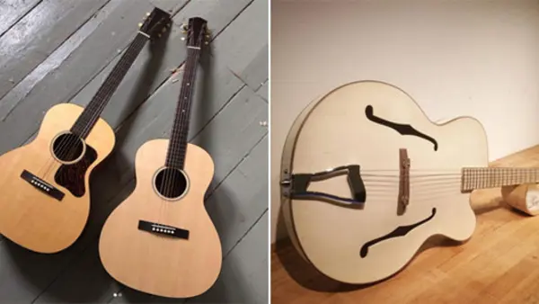 Gitarrer gjorda av Jonatan Boes.