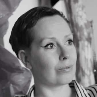 Emie Elg, kursledare i alternativ bildkonst Folkuniversitetet i Uppsala