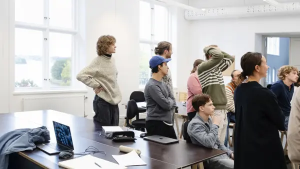 En klass p&aring; Arkitekturutbildningen.