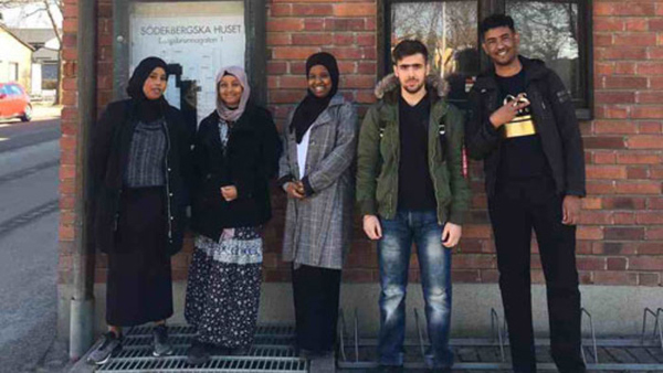 Vinnande grupp elever på SAM-programmet