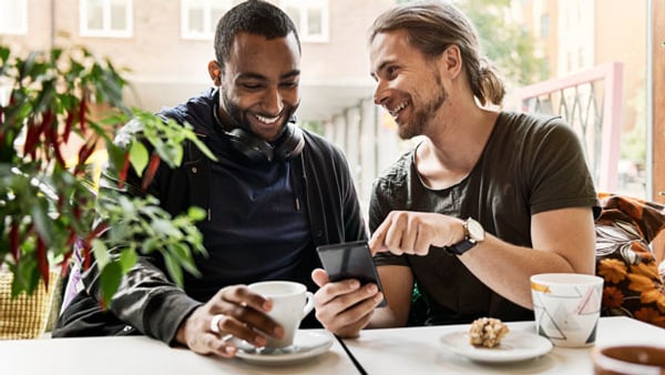 Three students learning Swedish online