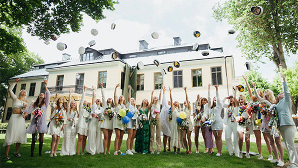 Studenter på Kungstensgymnasiet 2020.