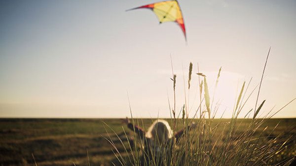 Gereral terms of registration. Child flying kite.