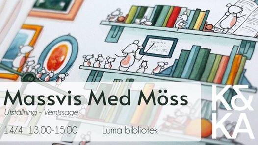 En teckning från utställningen Massvis med möss.