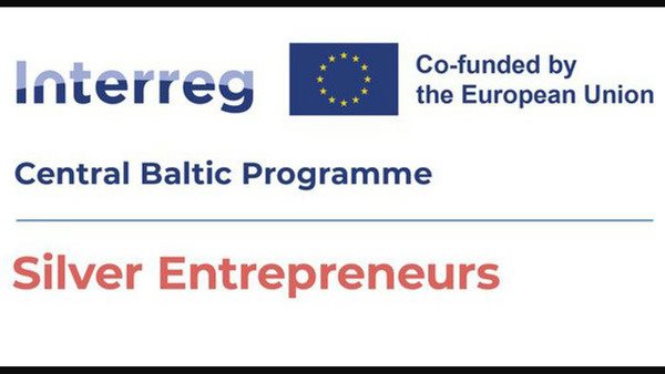 Logos for Silver Entrepreneurs and the EU