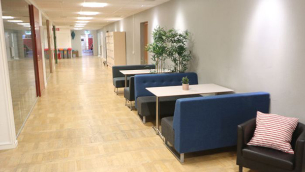 Korridor på Internationella gymnasiet