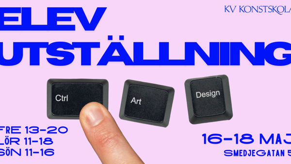 Bild på utställning av KV elever.