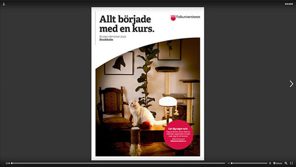 Omslag på aktuell kurskatalog