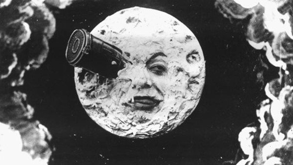 Stillbild från stumfilmen Resan till månen, 1902