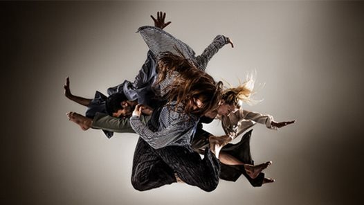 en grupp dansare hoppar tillsammans som en kropp