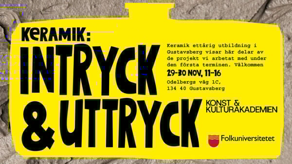 Affisch till utställning med Keramik ht25