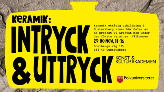 Affisch till utställning med Keramik ht25
