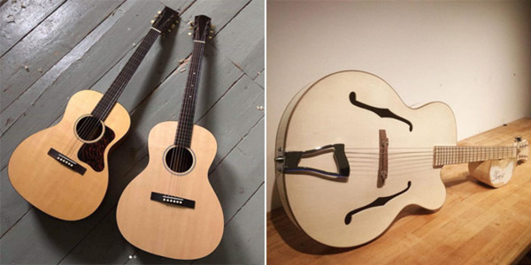 Gitarrer gjorda av Jonatan Boes.